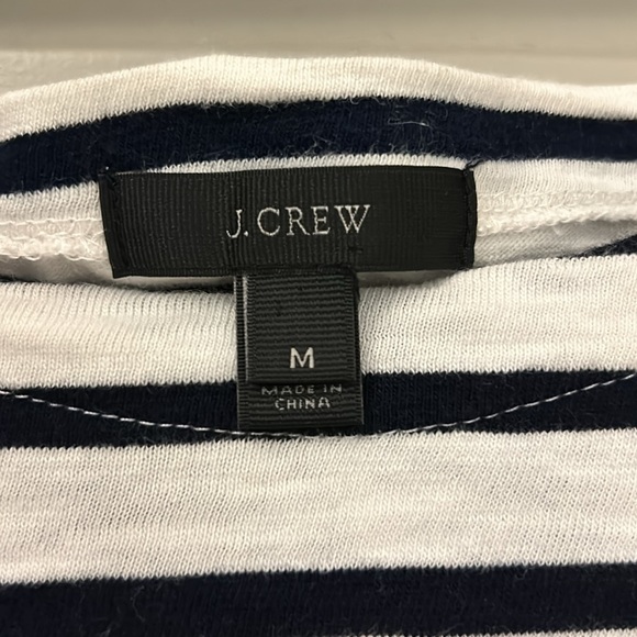 J. Crew Striped Floral 3/4 Sleeve Shirt - Picture 3 of 5